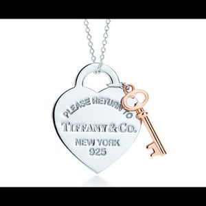 Rare Tiffany Return to Tiffany Heart Key Pendant